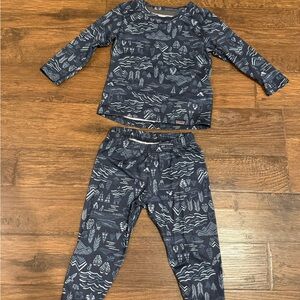 Patagonia Kids Base Layers in Navy and White